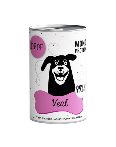 PEPE Veal 99% (cielęcina) 400 g monoproteinowa karma