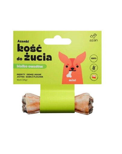 Kość z insektami i siemieniem lnianym dla psa Mini 10cm