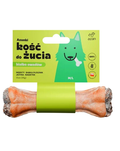 Kość z insektami i jeżyną dla psa M/L 17cm