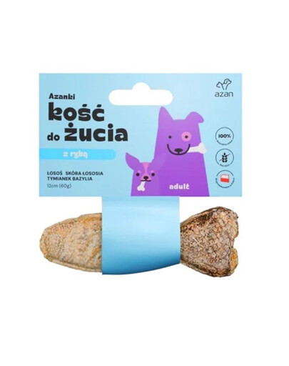 Kość z łososiem Rybka dla psa 12cm