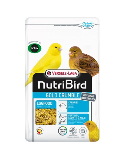 NutriBird Gold Crumble Canaries 1kg suchy pokarm jajeczny dla żółtych kanarków