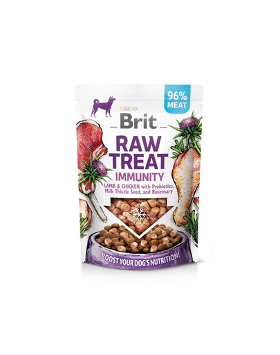 Raw Treat Freeze Dried Immunity 40 g przysmak liofilizowany jagnięcina i kurczak z probiotykami dla psa