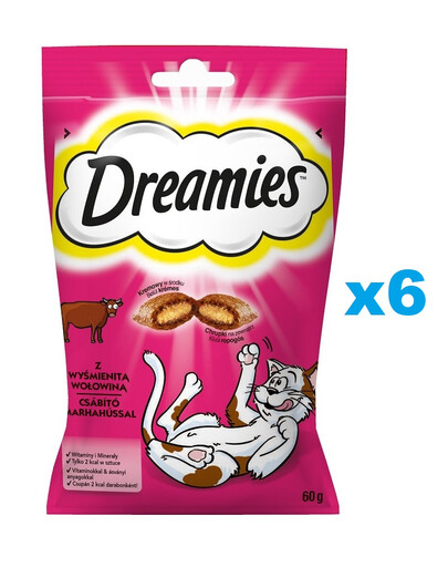 DREAMIES 6x60 g przysmak dla kota z wyśmienitą wołowiną