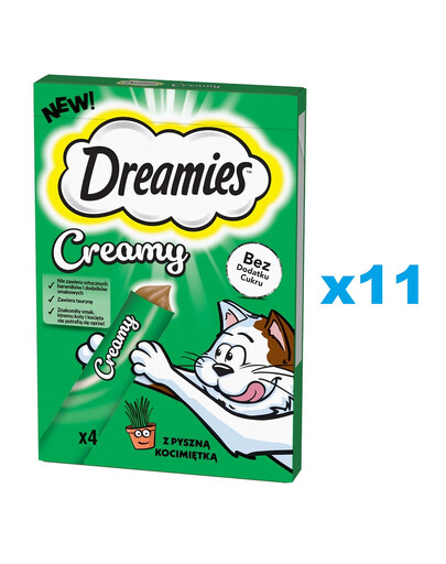 DREAMIES Creamy karma uzupełniająca z pyszną kocimiętką dla kota 44x10 g