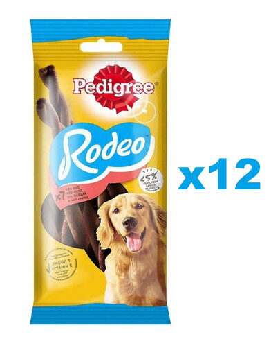 PEDIGREE Rodeo 12x122 g przysmak z wołowiną dla psów