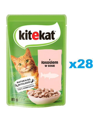 KITEKAT Łosoś w sosie 28x85 g dla dorosłych kotów