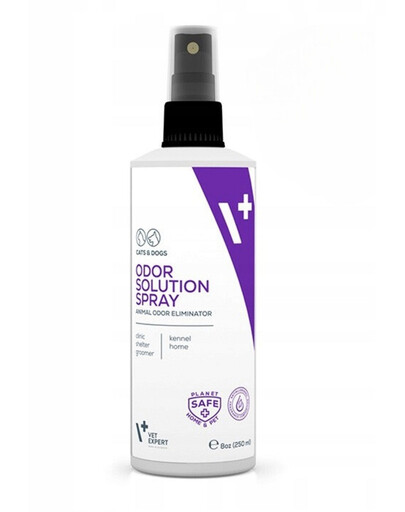 VET EXPERT Odor Solution Spray Animal Odor Eliminator Geruchsneutralisierer für Hunde und Katzen 250 ml