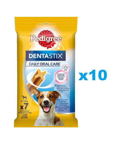 PEDIGREE DentaStix (małe rasy) przysmak dentystyczny dla psów 70 szt. - 10x110g