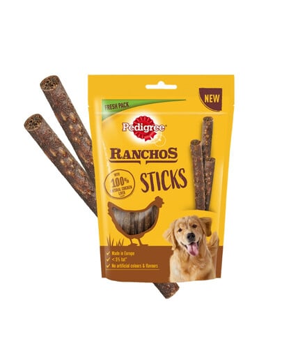 PEDIGREE Ranchos Sticks 60 g przysmaki dla psa z wątróbką z kurczaka