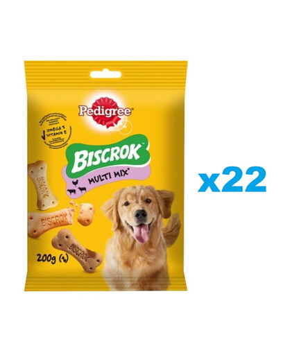 PEDIGREE Multi biscrok przysmak dla psa 22x200 g