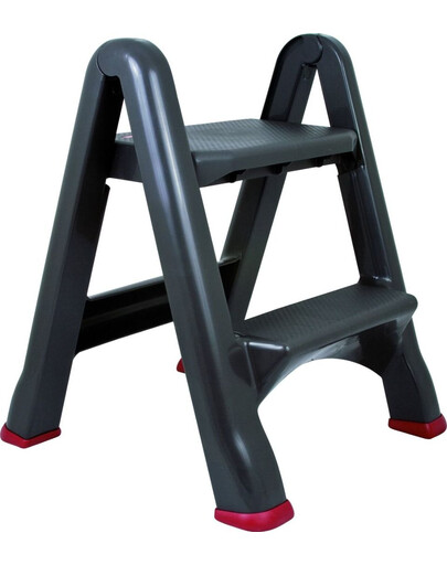 Taboret składany grafit/czerwony