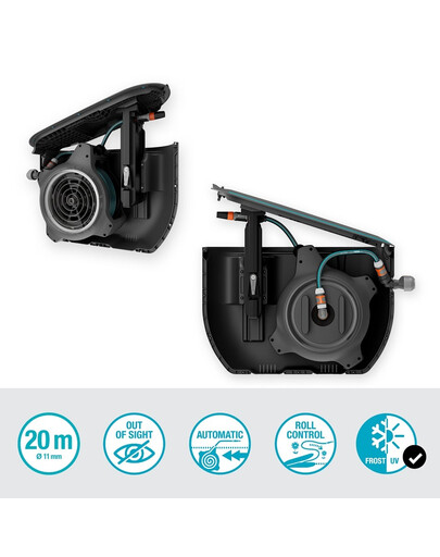 GARDENA Bęben na wąż podziemny RollUp M z wężem 20 m