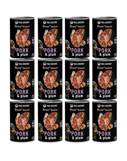 PAKA ZWIERZAKA Seventh Heaven Schab ze śliwką (pork&plum) 12x400 g