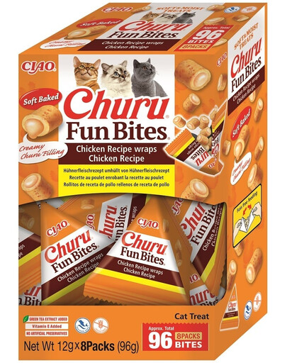 Churu Cat Fun Bites Chicken 8x12g wrapy z kurczakiem dla kota