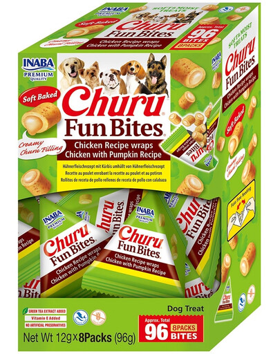 Dog Churu Fun Bites Chicken with Pumpkin 8x12g wrapy z kurczakiem i dynią dla psa