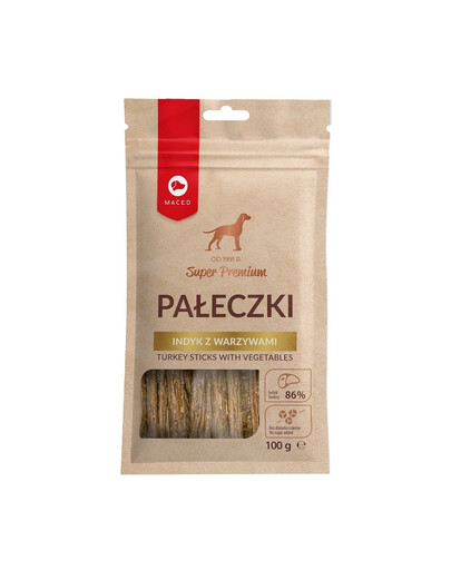 Super Premium Pałeczki z indyka z warzywami 100 g