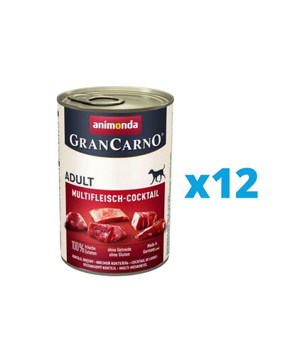 ANIMONDA GranCarno zestaw koktajl mięsny 12 x 800 g