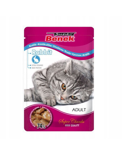 Królik w sosie 100g saszetka dla kota