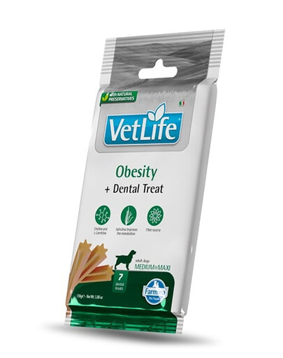 Vet Life Dental Treat Obesity Medium/Maxi 100 g (7 szt) przysmak dentystyczny dla średnich i dużych psów