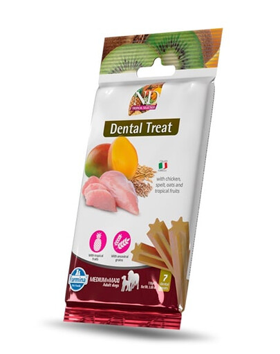 N&D Tropical Selection Dental Treat Chicken Medium/Maxi 100 g (7 szt) przysmak dentystyczny dla średnich i dużych psów