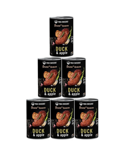 PAKA ZWIERZAKA Seventh Heaven Kaczka z jabłkiem (duck&apple) 6x400 g