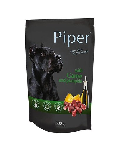 PIPER z dziczyzną i z dynią 500 g mokra karma dla dorosłych psów