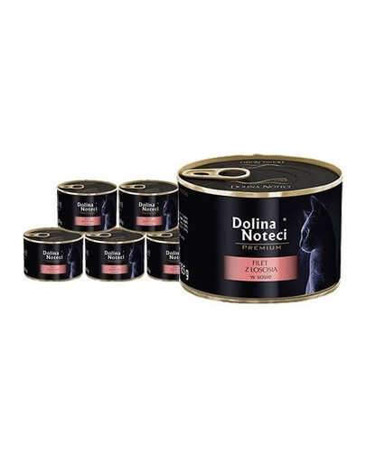 DOLINA NOTECI Premium filet z łososia karma mokra dla kota 12x185 g