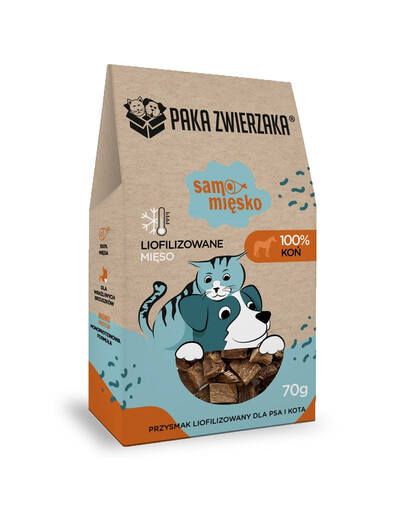 Samo mięsko Konina liofilizowane mięso dla psa i kota 70 g