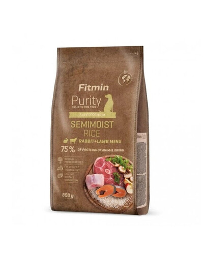 Dog Purity Rice Semimoist Rabbit and Lamb 800 g półmiękka karma dla dorosłych psów wszystkich ras