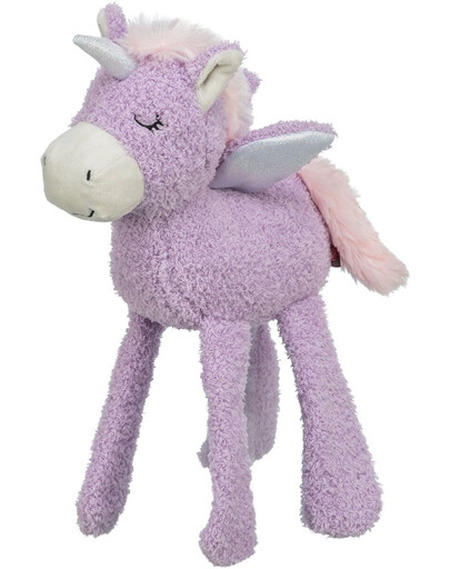 Jednorożec zabawka z folią szeleszczącą dla psa 33 cm