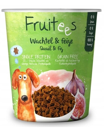 Fruitees Snack Przepiórka i Figi trenerki dla psa 200 g