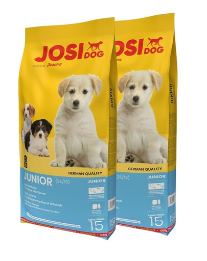 JOSERA JosiDog Junior Trockenfutter für heranwachsende Welpen aller Rassen 2x15 kg