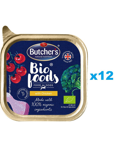 BUTCHER'S BIO foods kurczak tacka 12 x 150 g