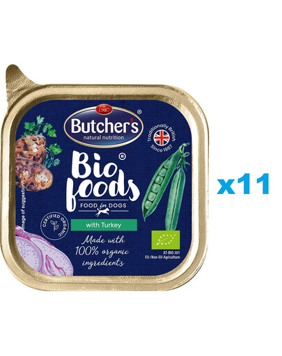 BUTCHER'S BIO foods indyk 11 x 150 g pasztet dla psa