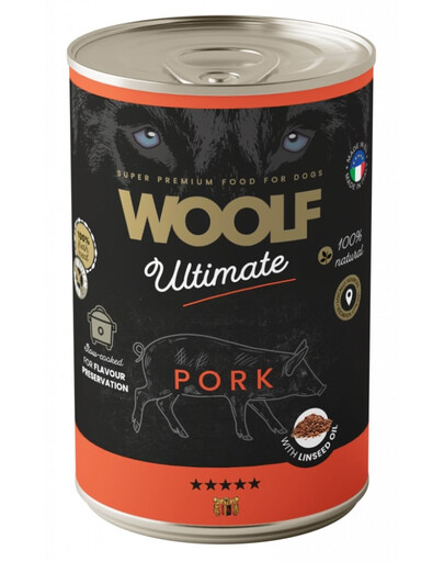 Ultimate Adult Dog Pork and Linseed Oil 400g wilgotna karma z wieprzowiną i olejem lnianym dla psów