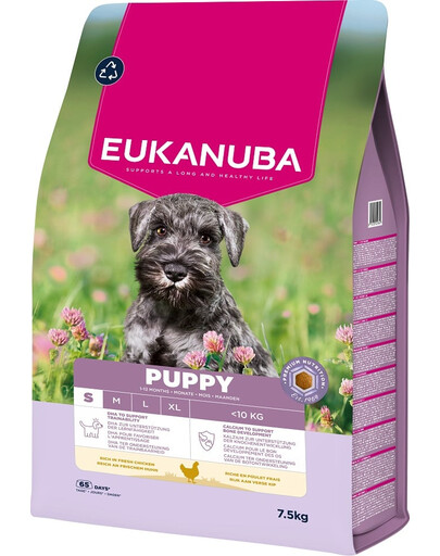 EUKANUBA Puppy Small Breeds Chicken Trockenfutter mit Huhn für Welpen kleiner Rassen 7,5 kg