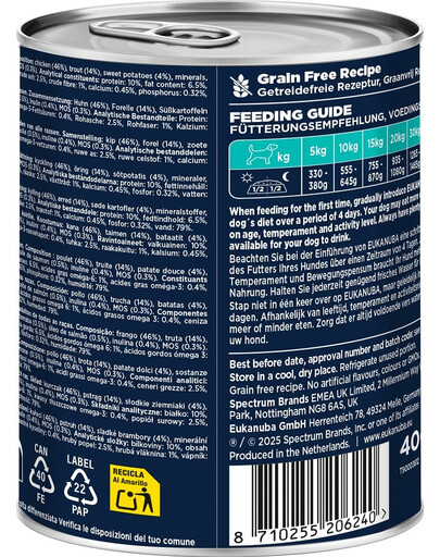 Life Care Adult Rich in Trout 400 g pasztet dla psów bogaty w pstrąga i bataty