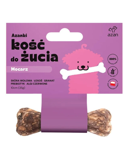 AZANKI Kauknochen mit Lachs, Granatapfel und Präbiotikum für junge Hunde 10cm