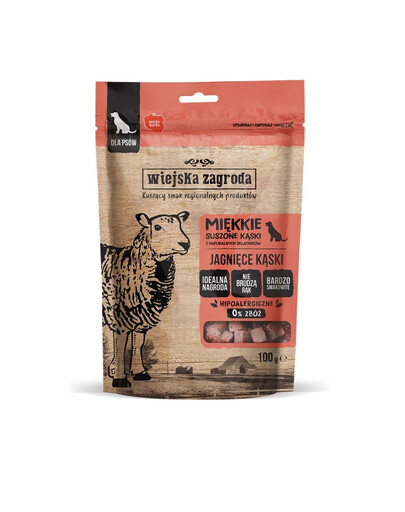 WIEJSKA ZAGRODA Lammstückchen Snack für Hunde 100 g
