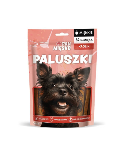 PAN MIĘSKO Sticks mit Kaninchen Monoprotein für Hunde Snacks 100 g