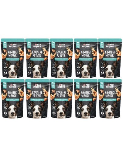 PAN MIĘSKO Nassfutter mit Schweinefleisch und Wildschwein in Soße für adulte Hunde getreidefrei 10x150 g