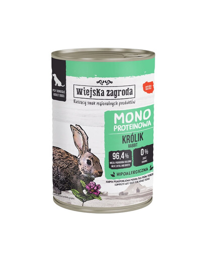 Monobiałkowa Królik mokra karma dla psów 400 g