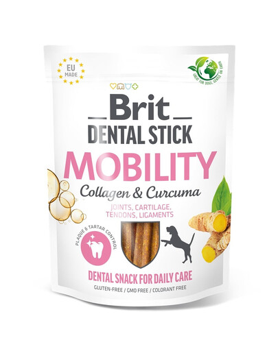 Dental Stick Mobility kurkuma i kolagen 251 g dentystyczny przysmak dla psów wspierający mobilność