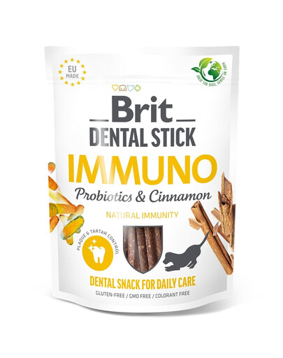 Dental Stick Immuno probiotyki i cynamon 251 g dentystyczny przysmak dla psów wspierający odporność
