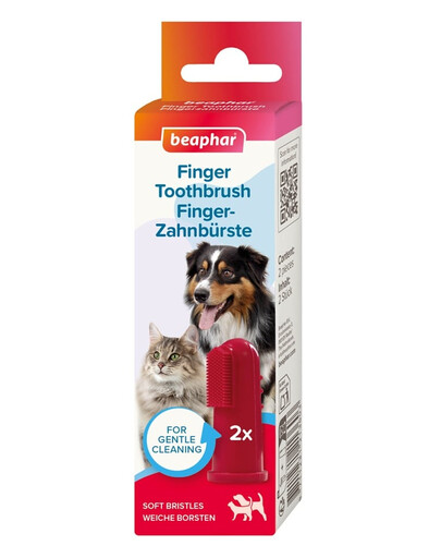 BEAPHAR Finger Toothbrush Fingerzahnbürste für Hunde und Katzen