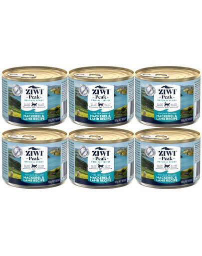 ZIWIPEAK Cat Mackerel&Lamb Makrela i jagnięcina 6x185 g