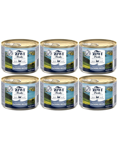 ZIWIPEAK Cat Mackerel Makrela 6x185 g