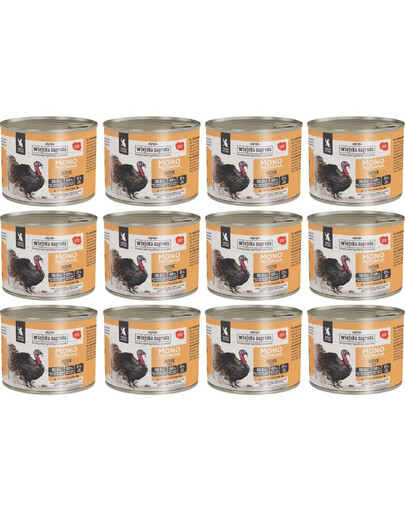WIEJSKA ZAGRODA Nassfutter mit Truthahn Monoprotein für Kätzchen 12x200 g