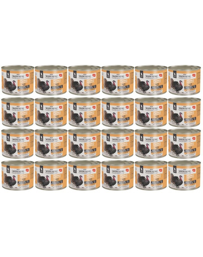 WIEJSKA ZAGRODA Nassfutter mit Truthahn Monoprotein für Kätzchen 24x200 g
