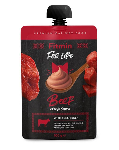 For Life Cat Cream Sauce Beef 100g kremowe saszetki z wołowiną dla kotów